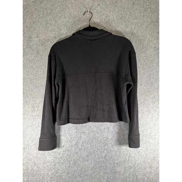 Every Black Cropped Long Sleeve Polo Pullover Womens XS Minimalist preppy grunge - Picture 7 of 8
